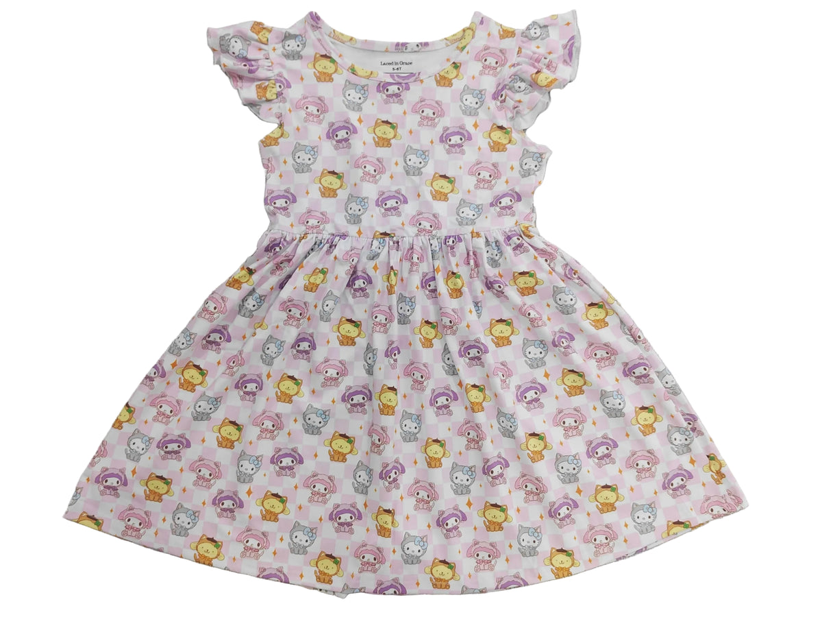 Kitty & friends twirl dress
