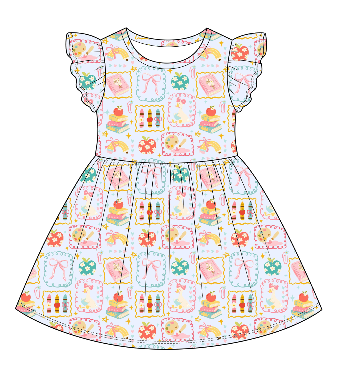 Preppy class twirl dress