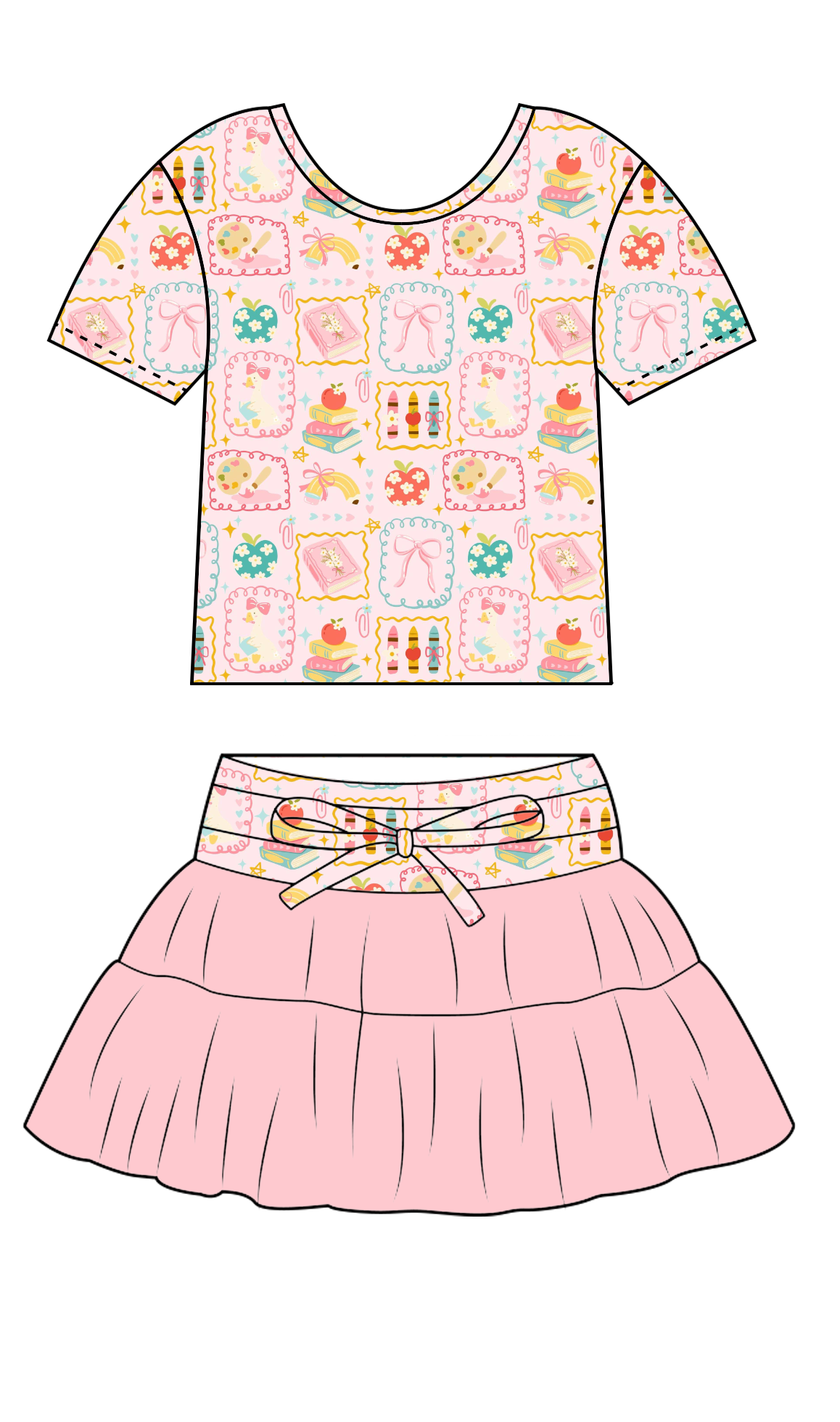 Preppy Classroom tulle set