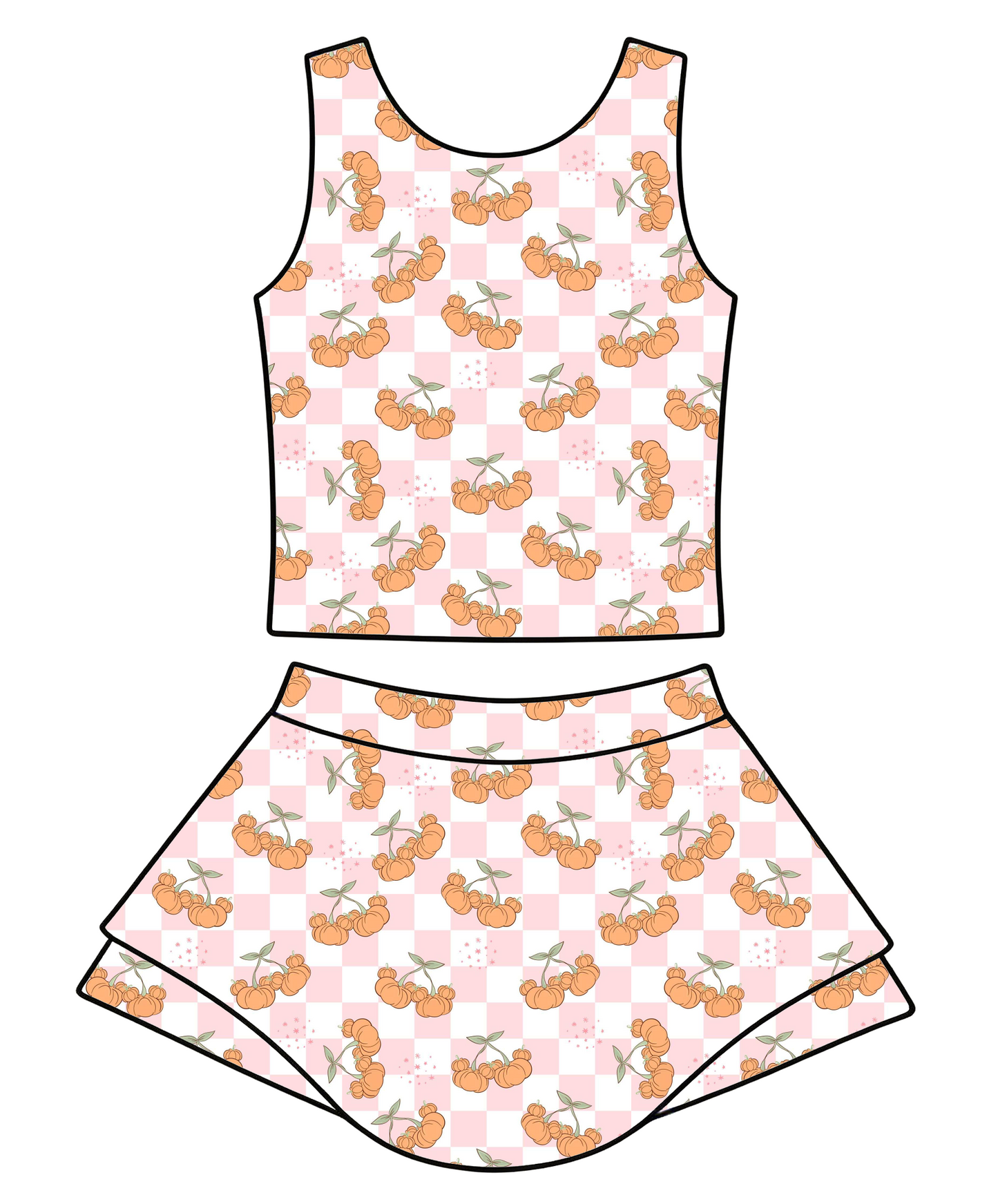 Pumpkin check yoga set
