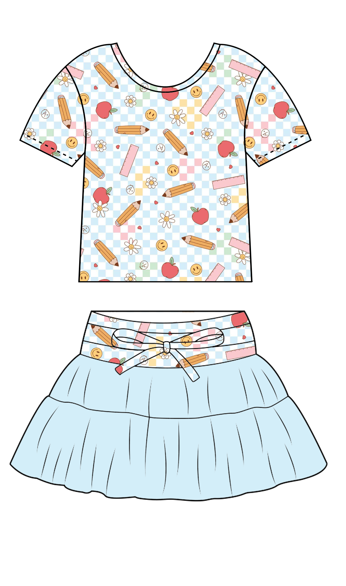 Blue Gingham School Days