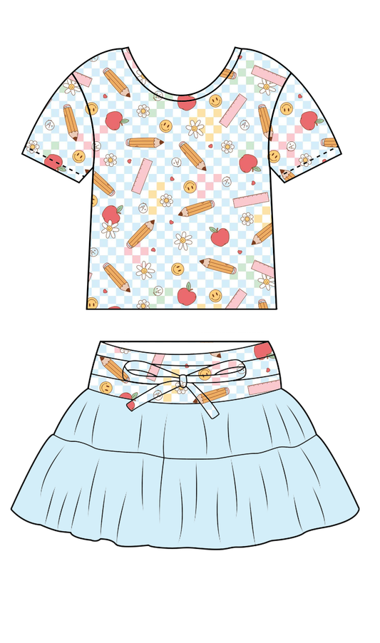Blue Gingham School Days