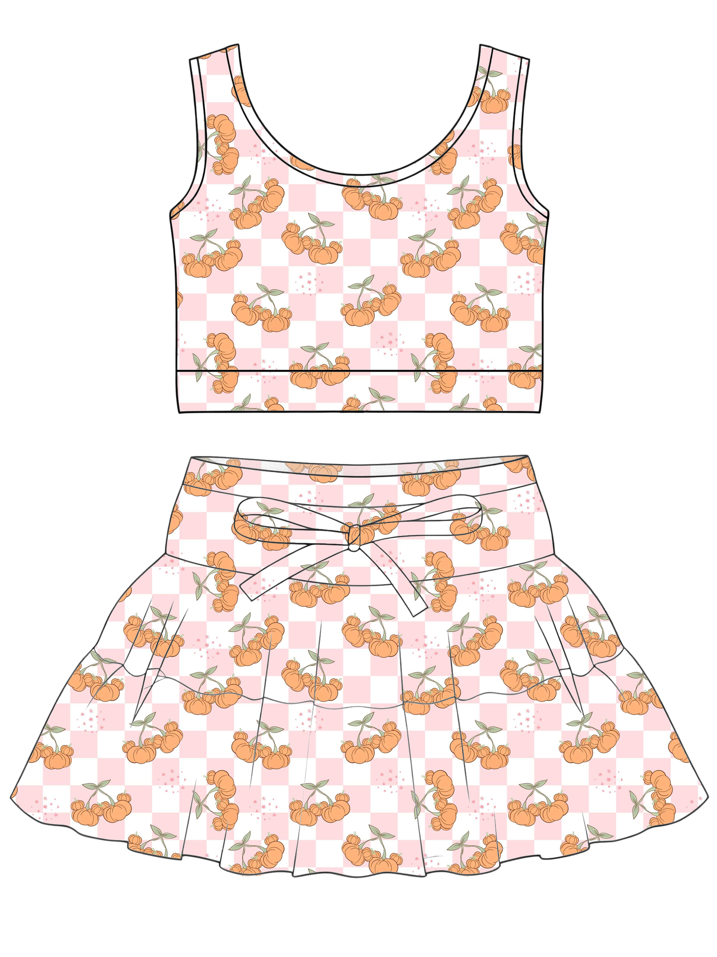 Pumpkin Check Tulle set (Copy)