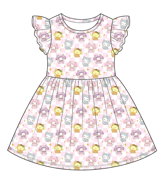 Kitty Friends Twirl Dress