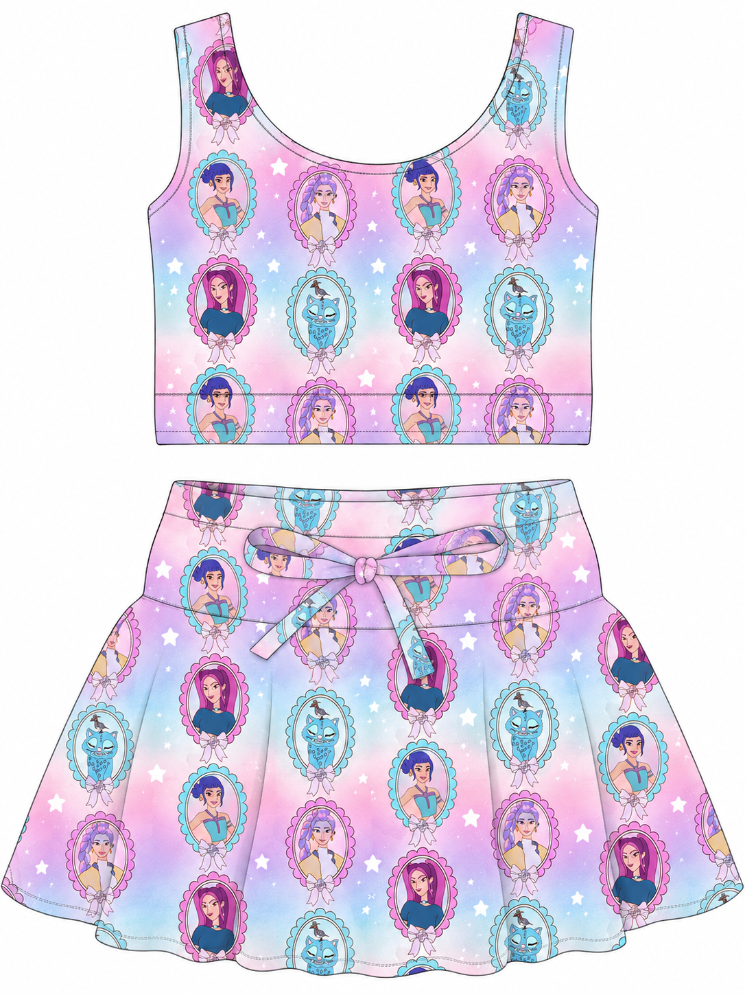 ✨KPOP bow frame Tulle set✨