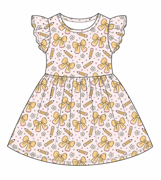 Pencil bows twirl dress