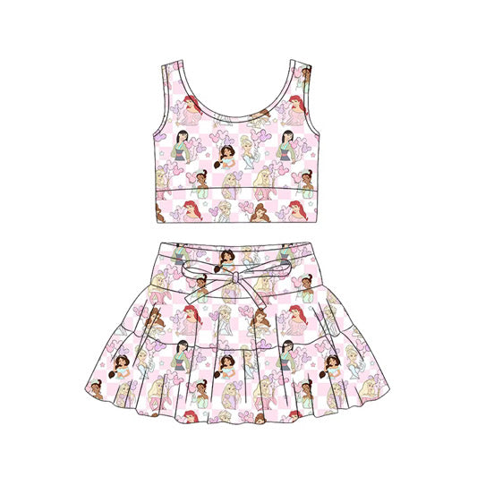 Checkered pink princess